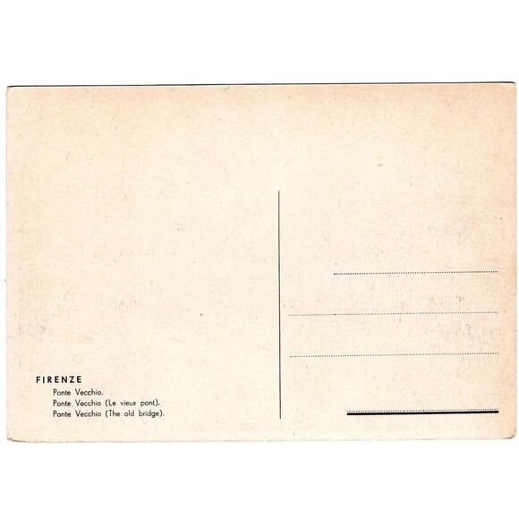 Vintage Ponte Vecchio Florence Postcard - Picture 2 of 2